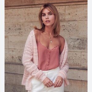 SEZANE ATHENA SILK TANK 🩷 SIZE 34